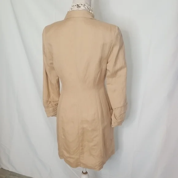 LINEN Blend ASTR Verona Blazer Dress Style # ADR95272 tan double breasted Sz: M - Picture 13 of 15